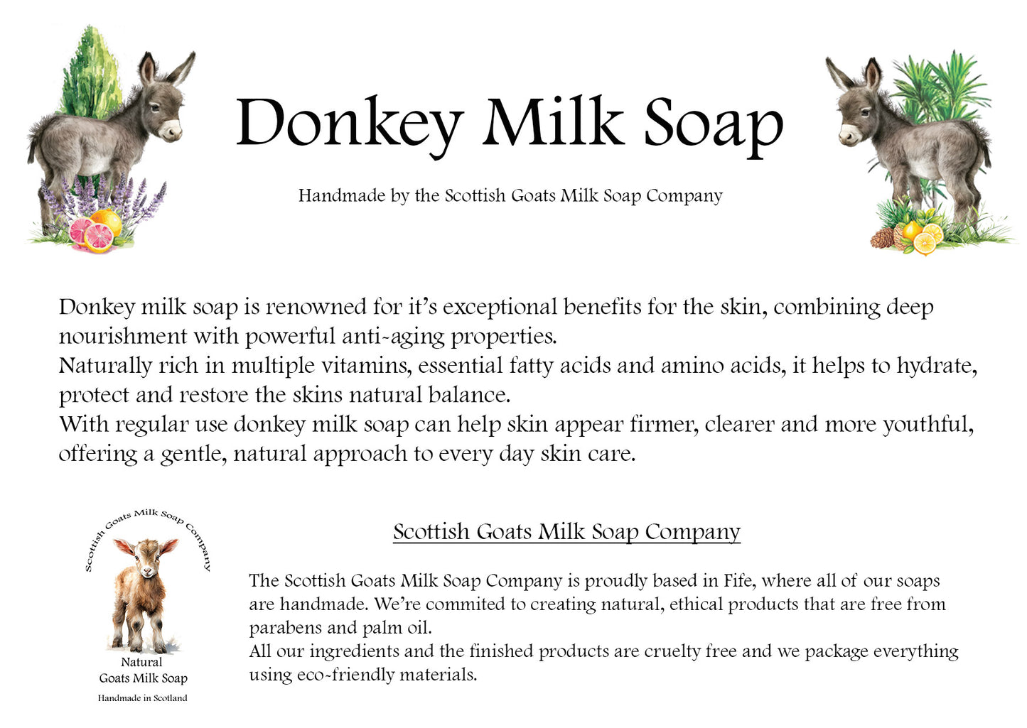 4 Essential Oil Donkey Milk Soap Bar & Soap Bag Gift Set | 3 Boxes to Choose From | Gift Boxed