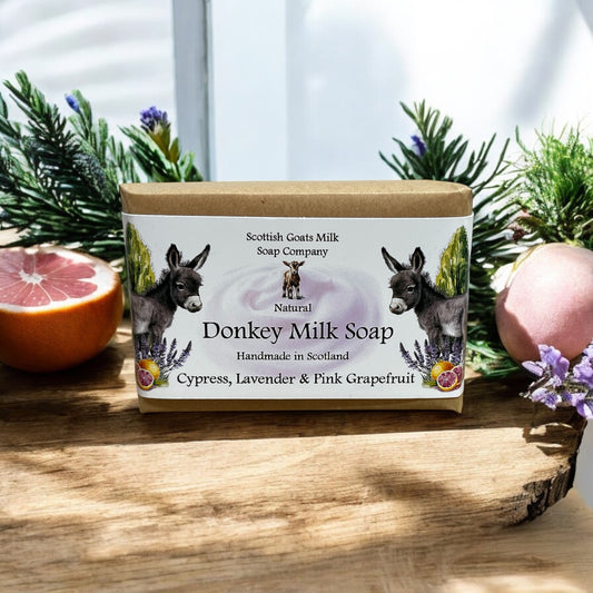 Cypress, Lavender & Pink Grapefruit Soap Bar | Handmade Donkey Milk Soap