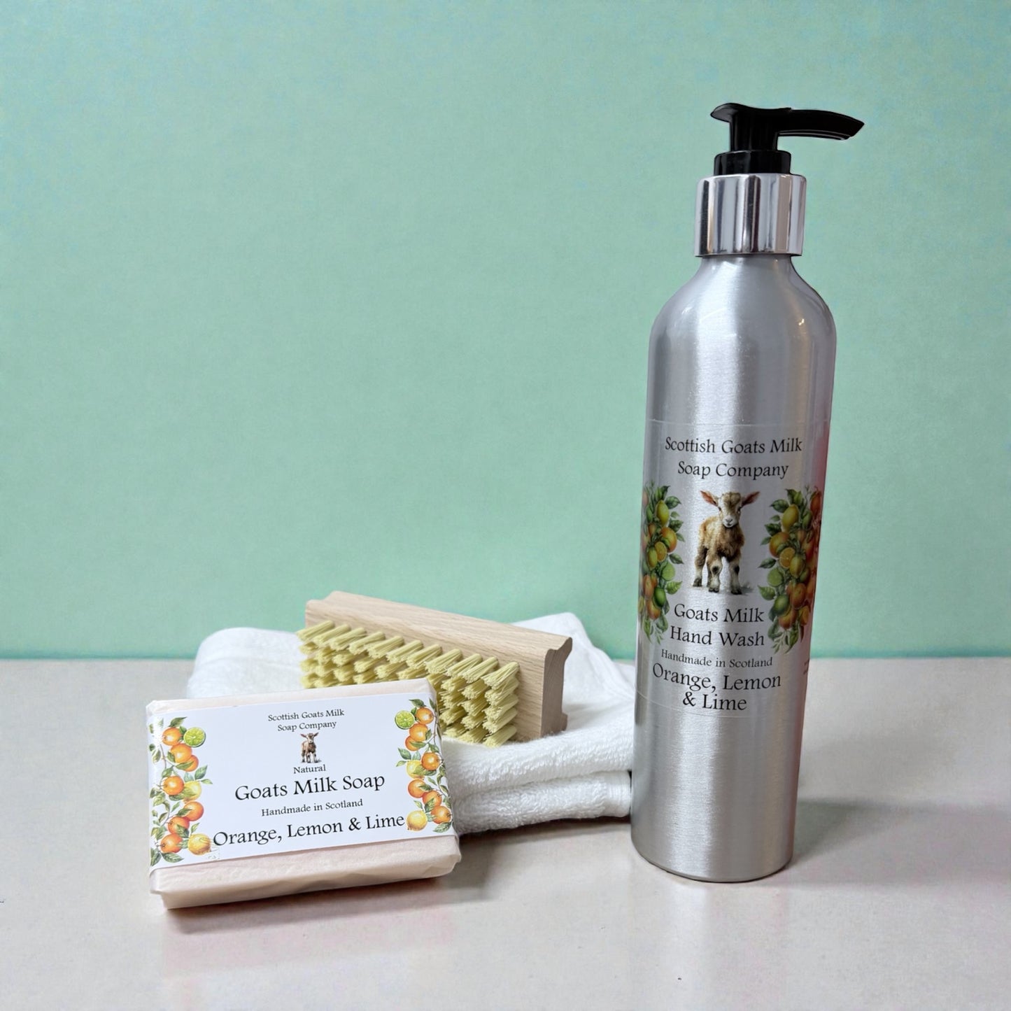 Luxury Goats Milk Hand Wash (300ml Aluminium Bottle) and Soap Bar Gift Set |4 Scent Boxes to Choose From | Gift Boxed