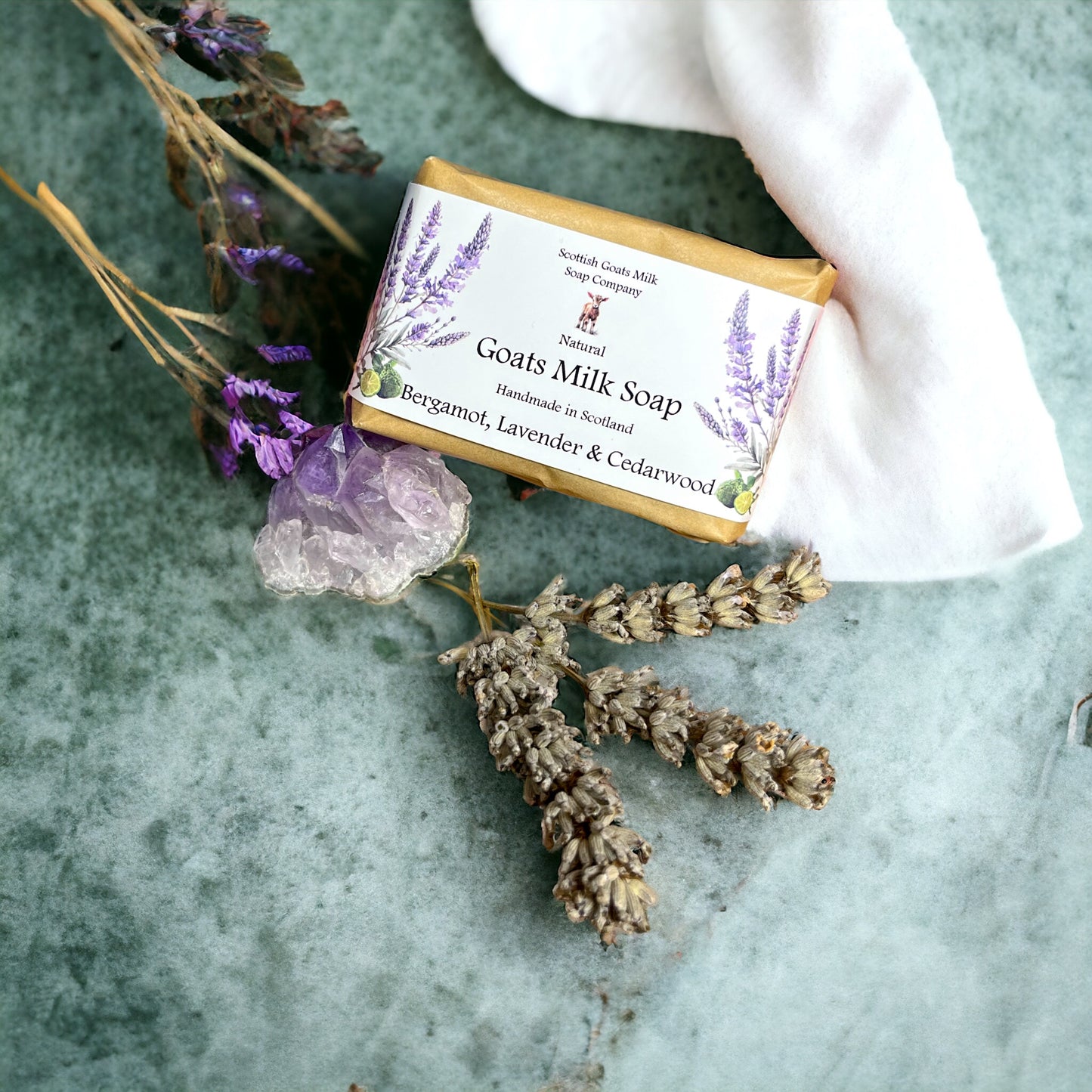 Bergamot, Lavender & Cedarwood Soap Bar | Handmade Goats Milk Soap