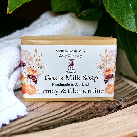 Honey and Clementine Soap Bar | Handmade Goats Milk Soap