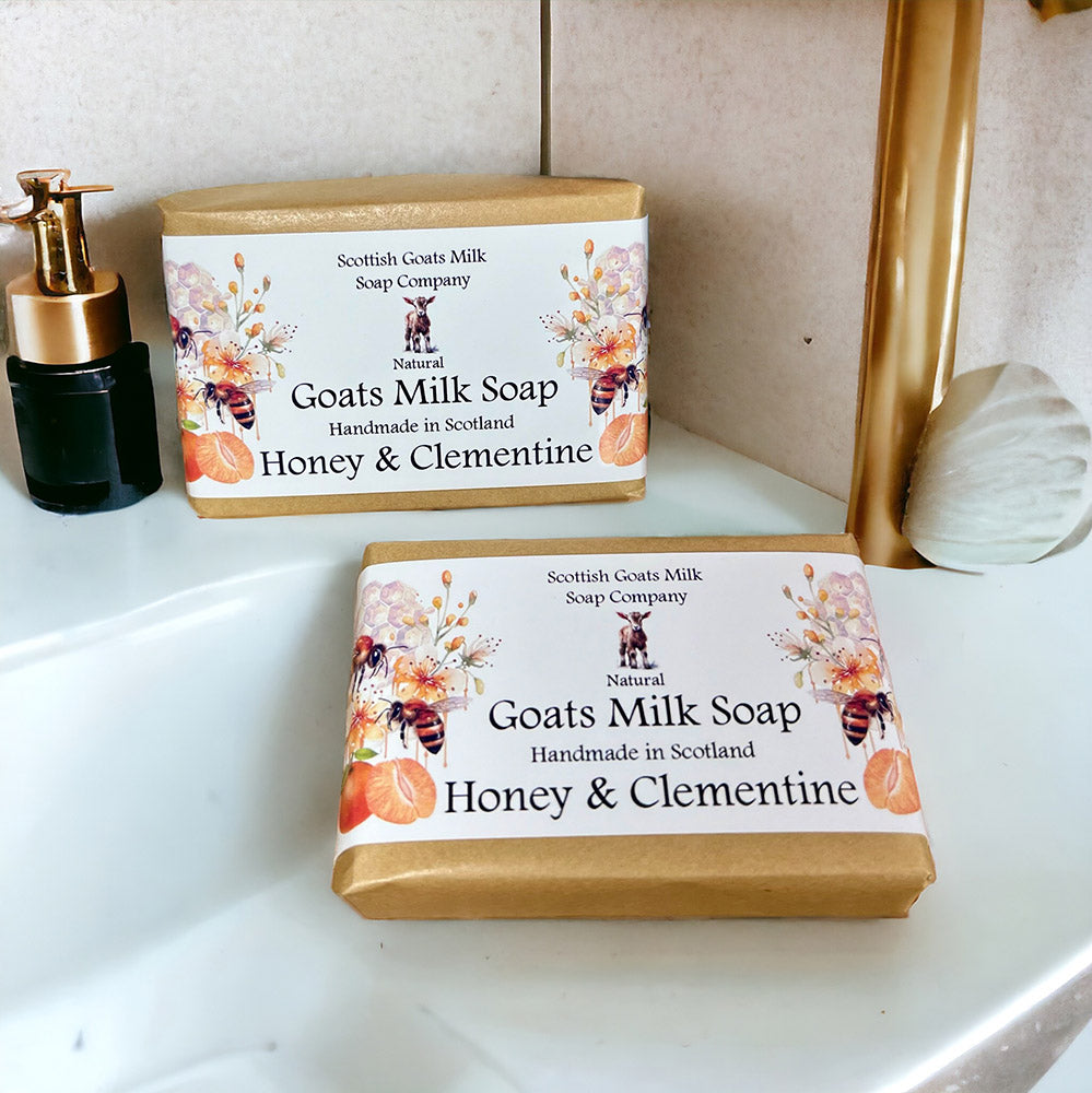 Honey and Clementine Soap Bar | Handmade Goats Milk Soap