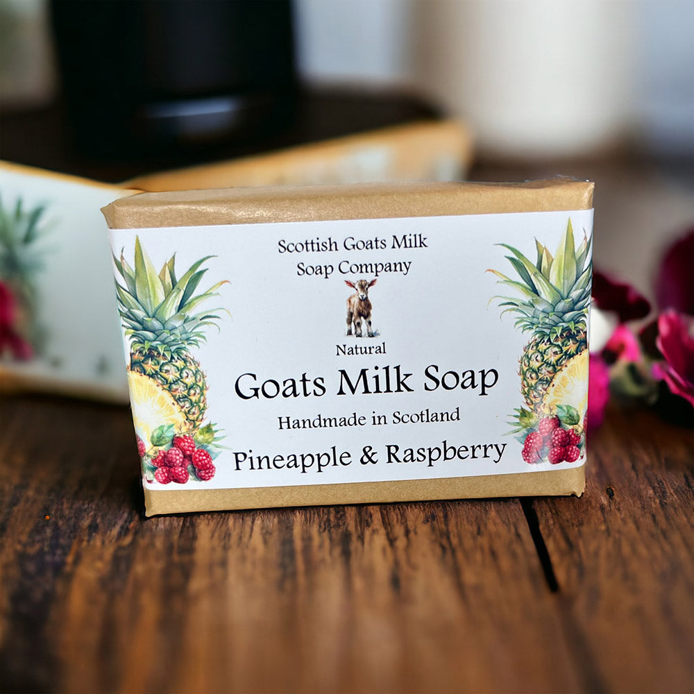 Pineapple and Raspberry Soap Bar | Handmade Goats Milk Soap