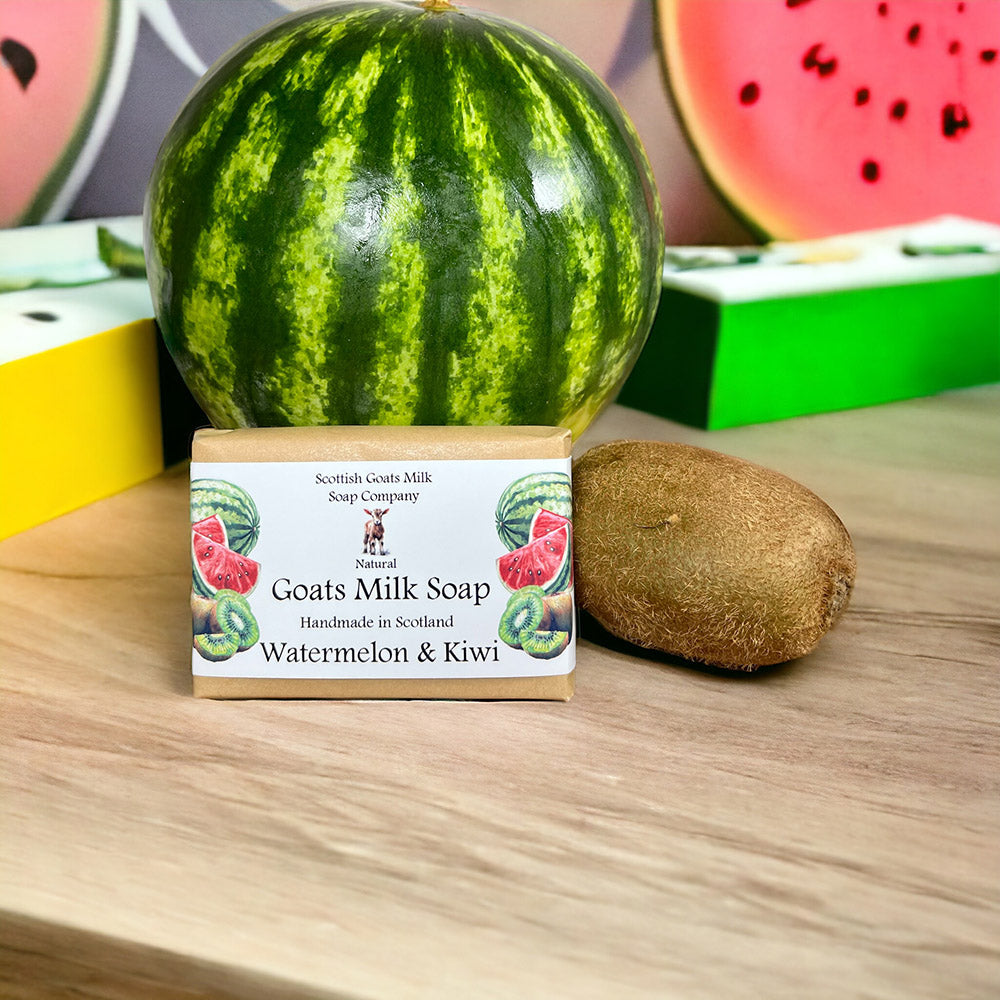 Watermelon and Kiwi Soap Bar | Handmade Goats Milk Soap