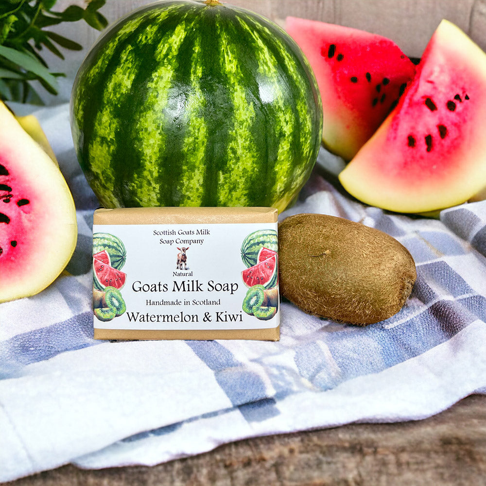 Watermelon and Kiwi Soap Bar | Handmade Goats Milk Soap