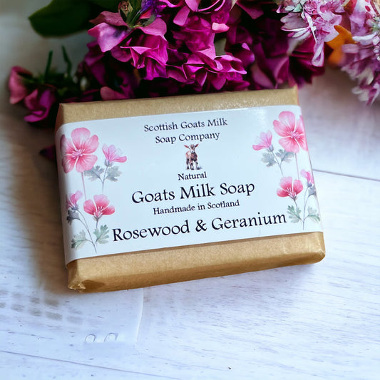 Rosewood and Geranium Soap Bar | Handmade Goats Milk Soap