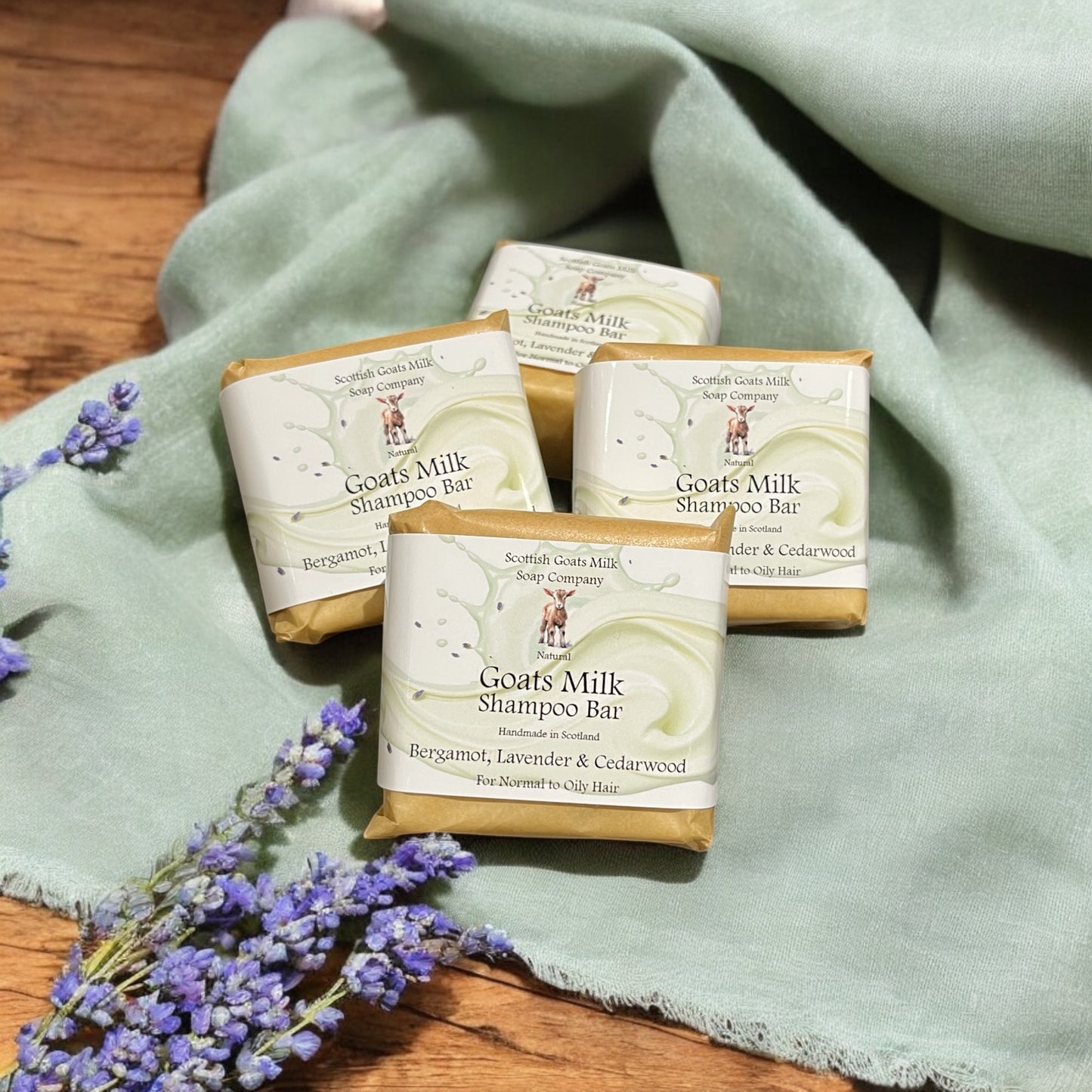 Natural (Unscented) Soap Bar | Handmade Goats Milk Shampoo Bar & Second Bar Of Your Choice