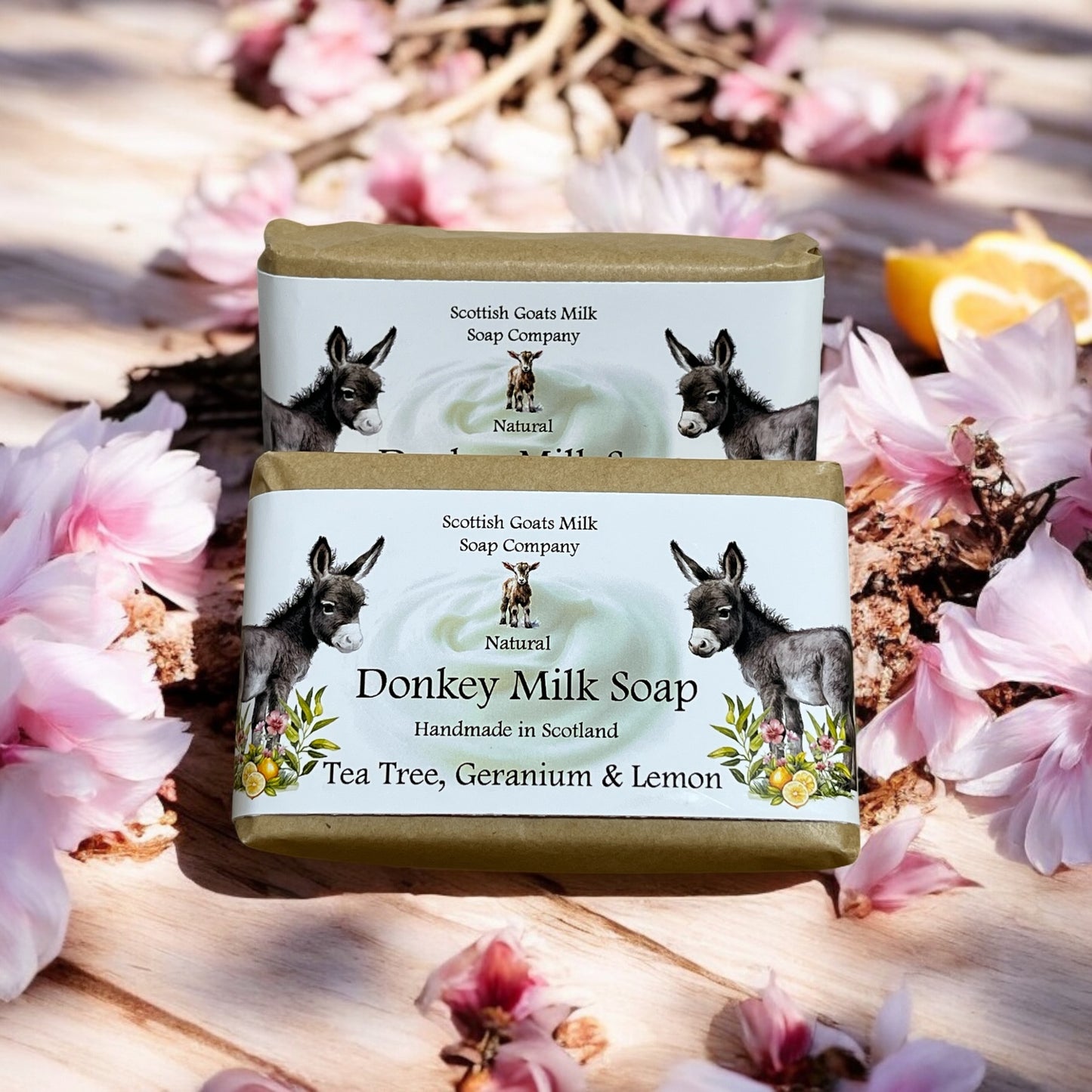 Tea Tree, Geranium & Lemon Soap Bar | Handmade Donkey Milk Soap