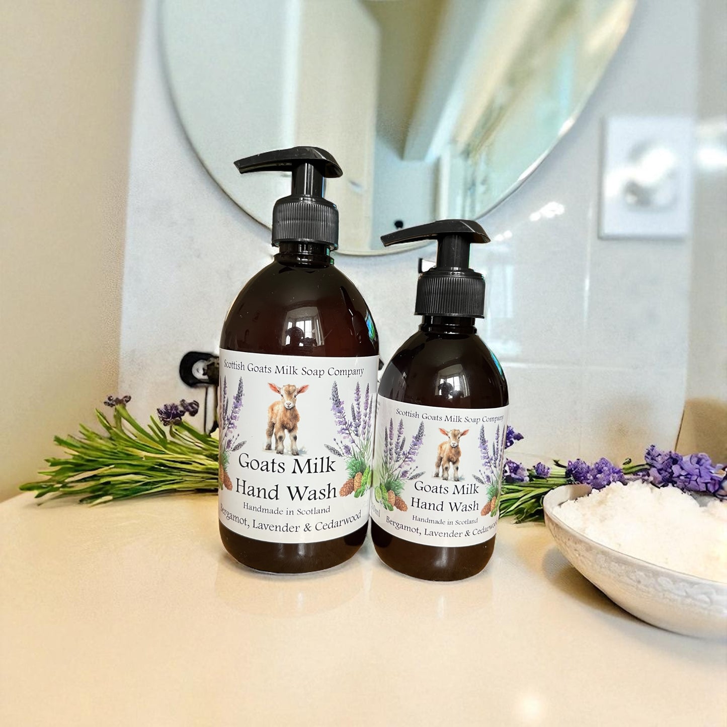Handmade Goats Milk Hand Wash | Bergamot, Lavender & Cedarwood