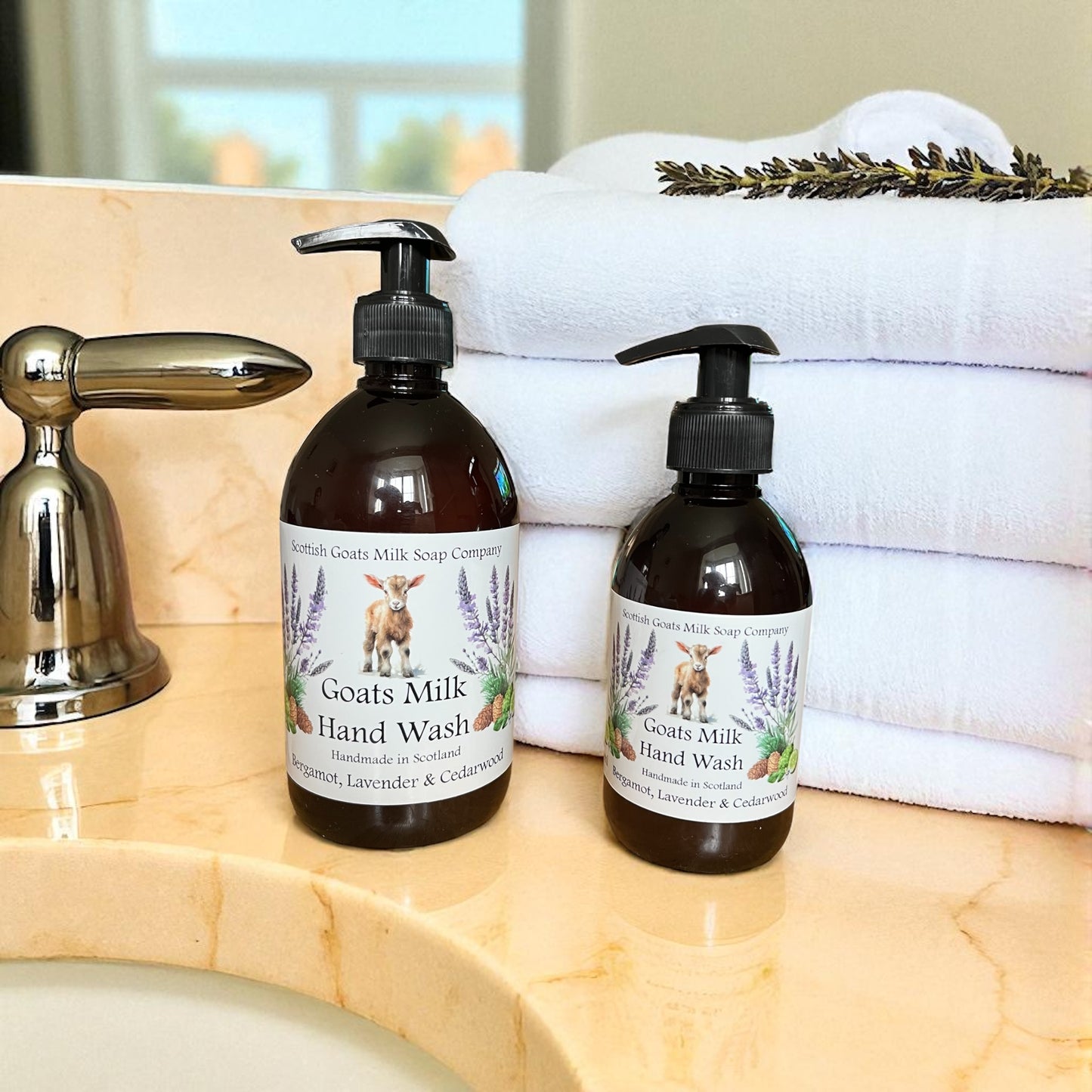 Handmade Goats Milk Hand Wash | Bergamot, Lavender & Cedarwood