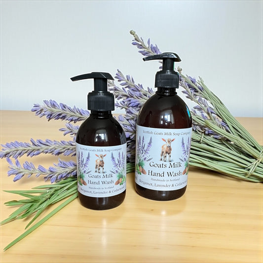 Handmade Goats Milk Hand Wash | Bergamot, Lavender & Cedarwood