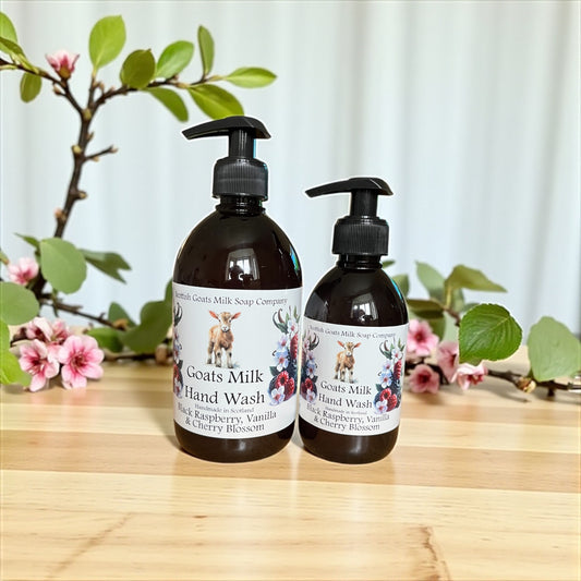 Handmade Goats Milk Hand Wash | Black Raspberry, Vanilla & Cherry Blossom