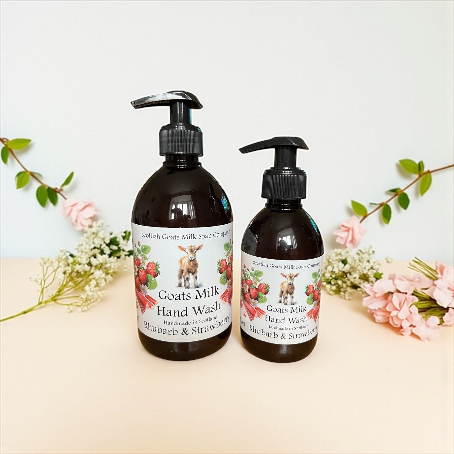 Handmade Goats Milk Hand Wash | Rhubarb & Strawberry