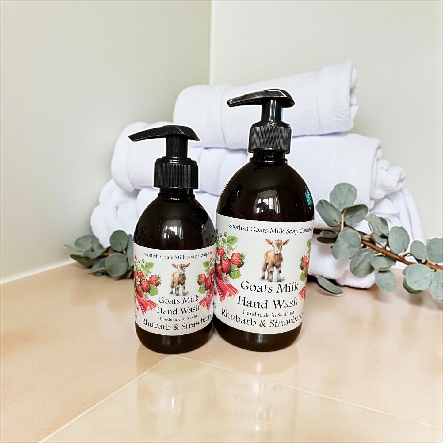 Handmade Goats Milk Hand Wash | Rhubarb & Strawberry