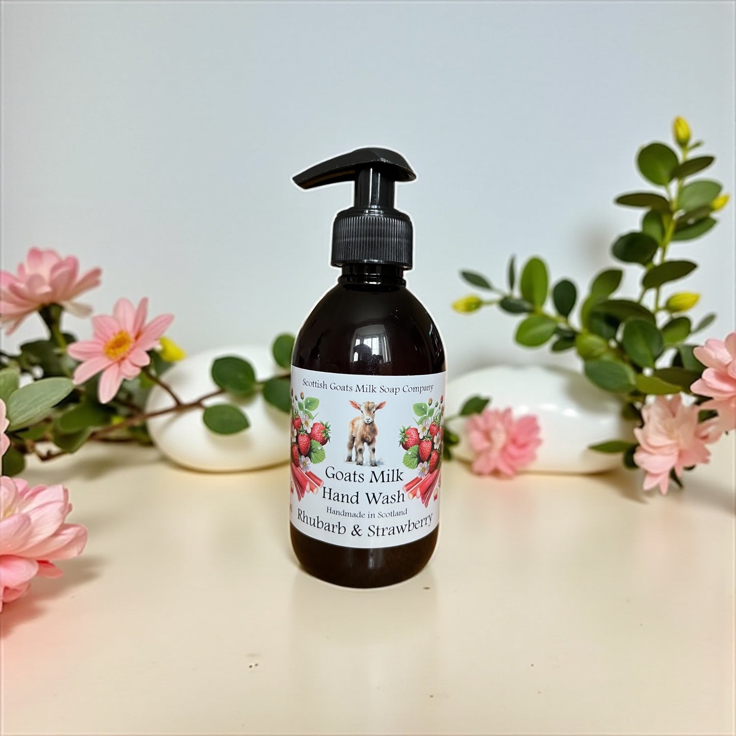 Handmade Goats Milk Hand Wash | Rhubarb & Strawberry
