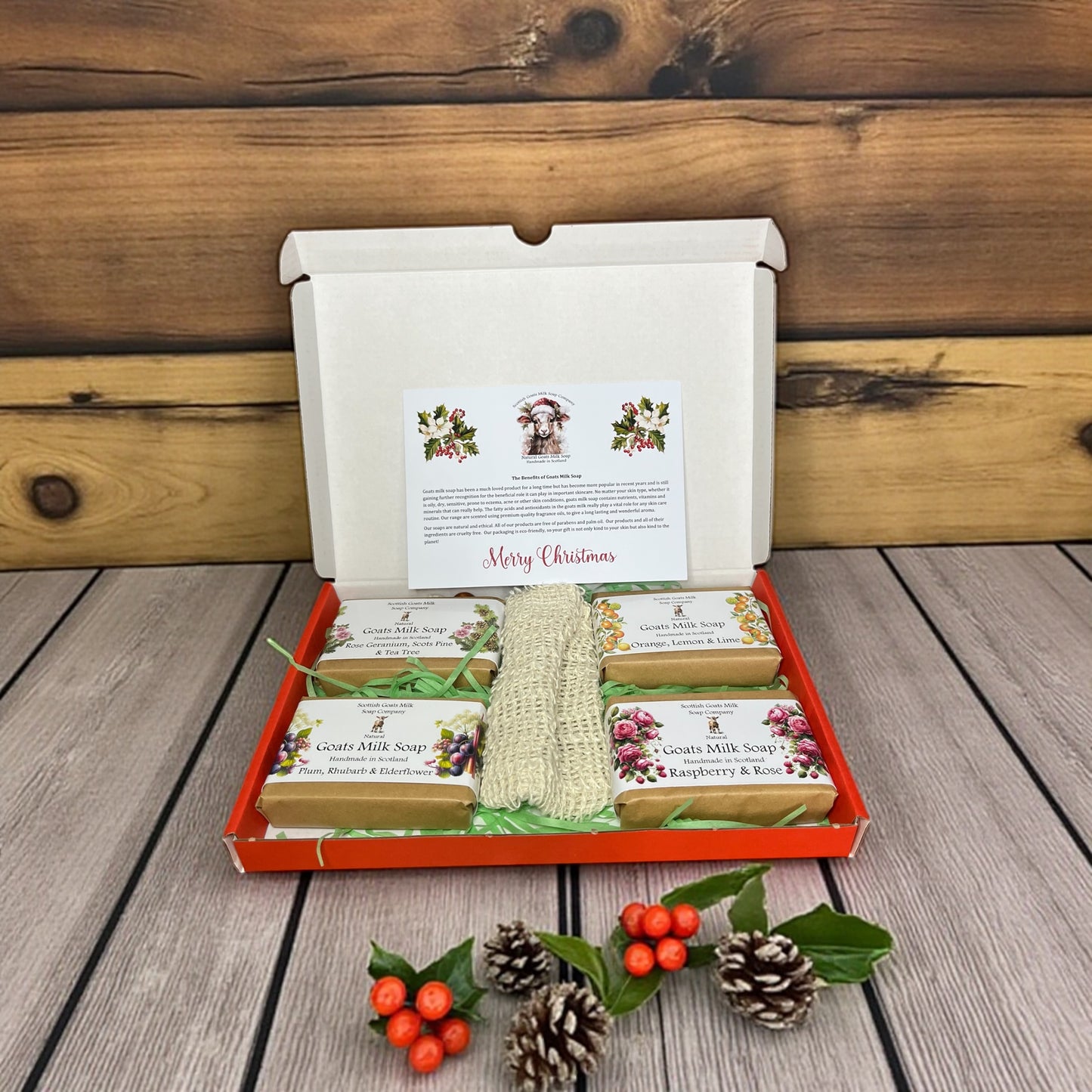 Christmas Goats Milk Soap Bar Gift Set | 2 Boxes to Choose From | Gift Boxed