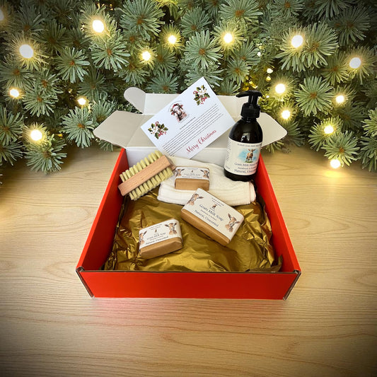 Deluxe Christmas Goats Milk Soap & Hand Wash Gift Set | 6 Scent Boxes to Choose From | Gift Boxed