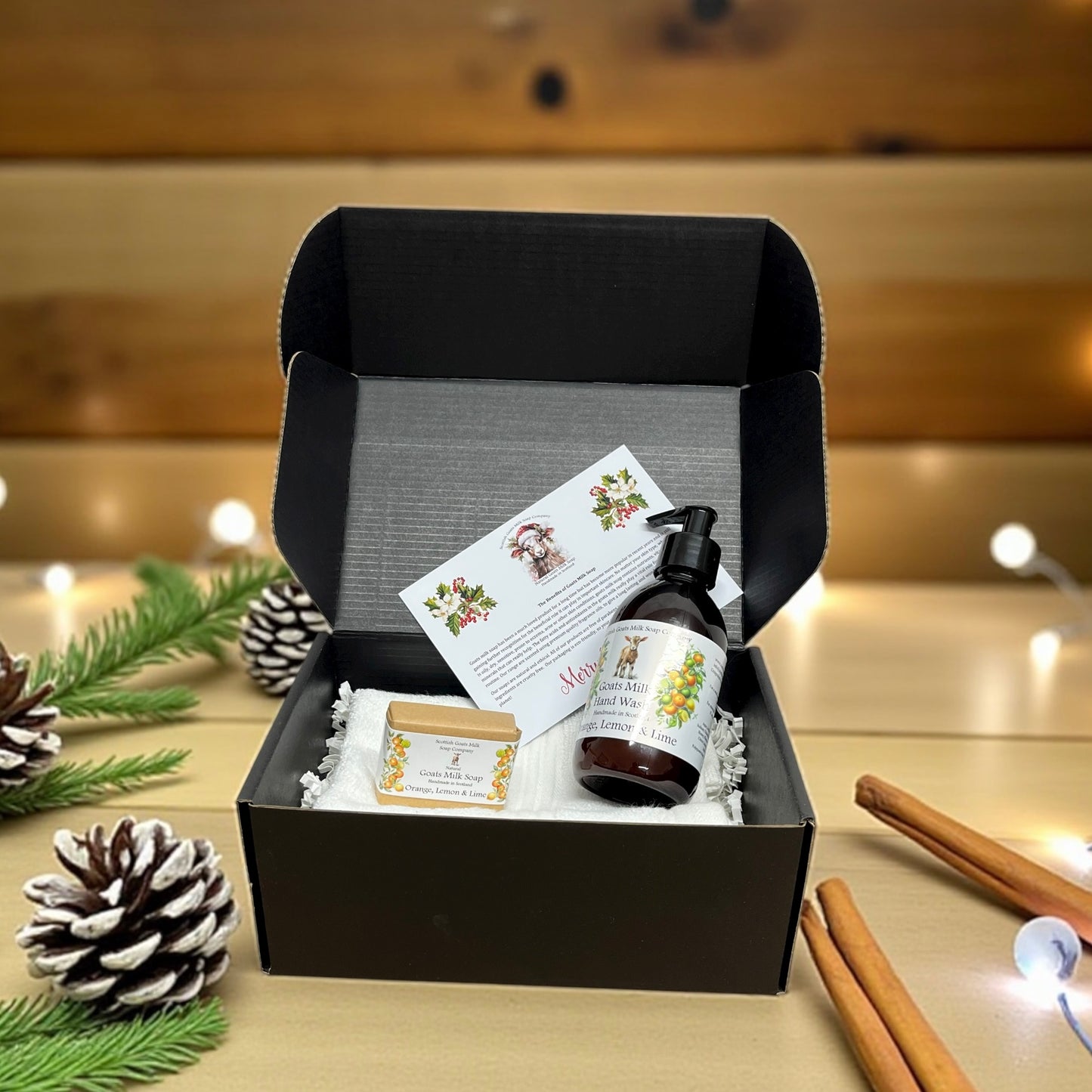 Luxury Christmas Goats Milk Hand Wash and Soap Bar Gift Set | 5 Scent Boxes to Choose From | Gift Boxed