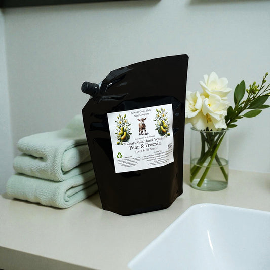 Goats Milk Hand Wash Refill Pouches - 1Ltr | 7 Scents to Choose From (Recyclable)