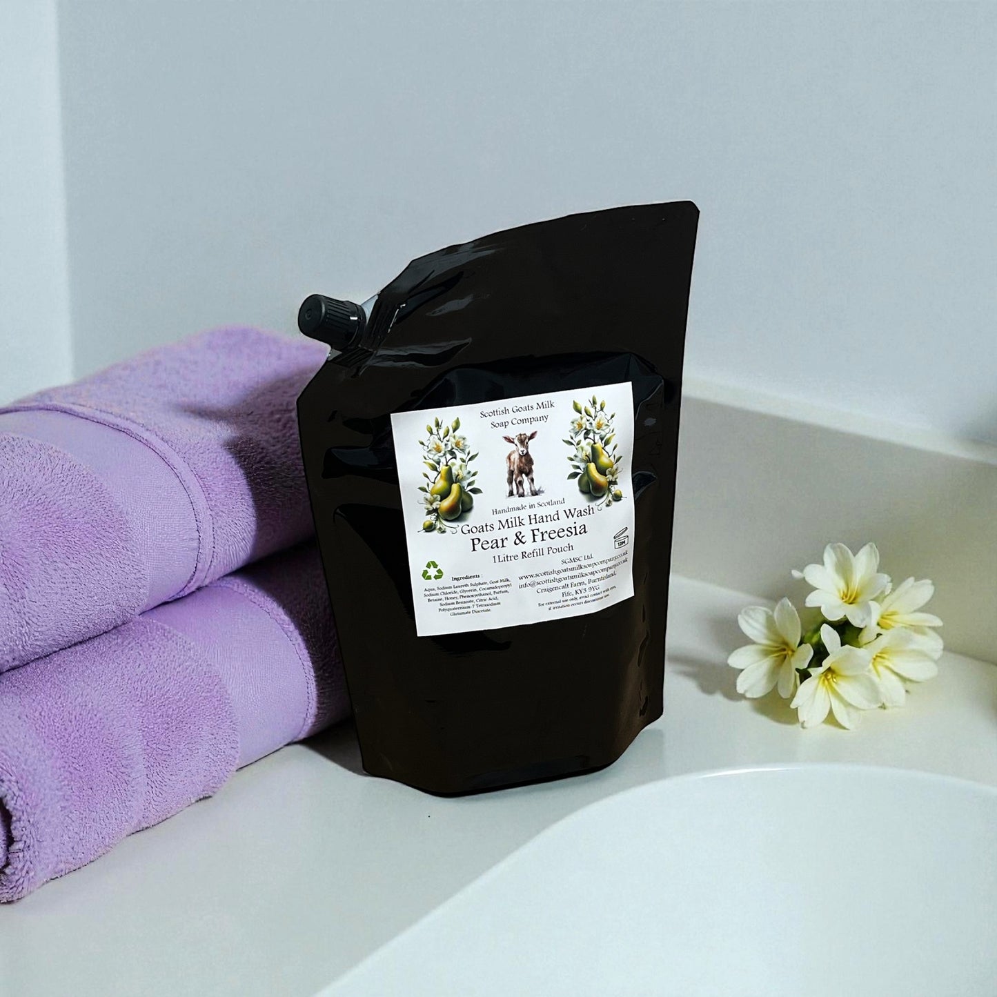 Goats Milk Hand Wash Refill Pouches - 1Ltr | 7 Scents to Choose From (Recyclable)