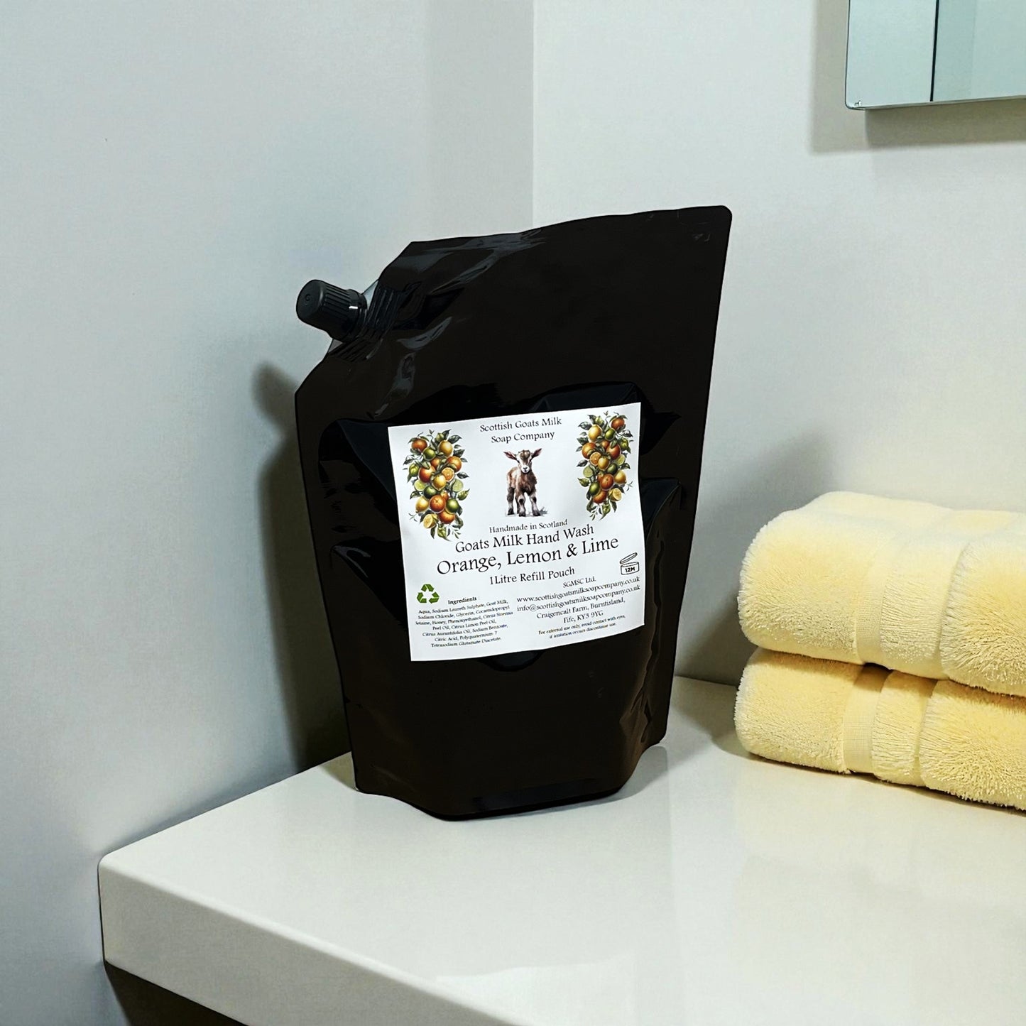 Goats Milk Hand Wash Refill Pouches - 1Ltr | 7 Scents to Choose From (Recyclable)