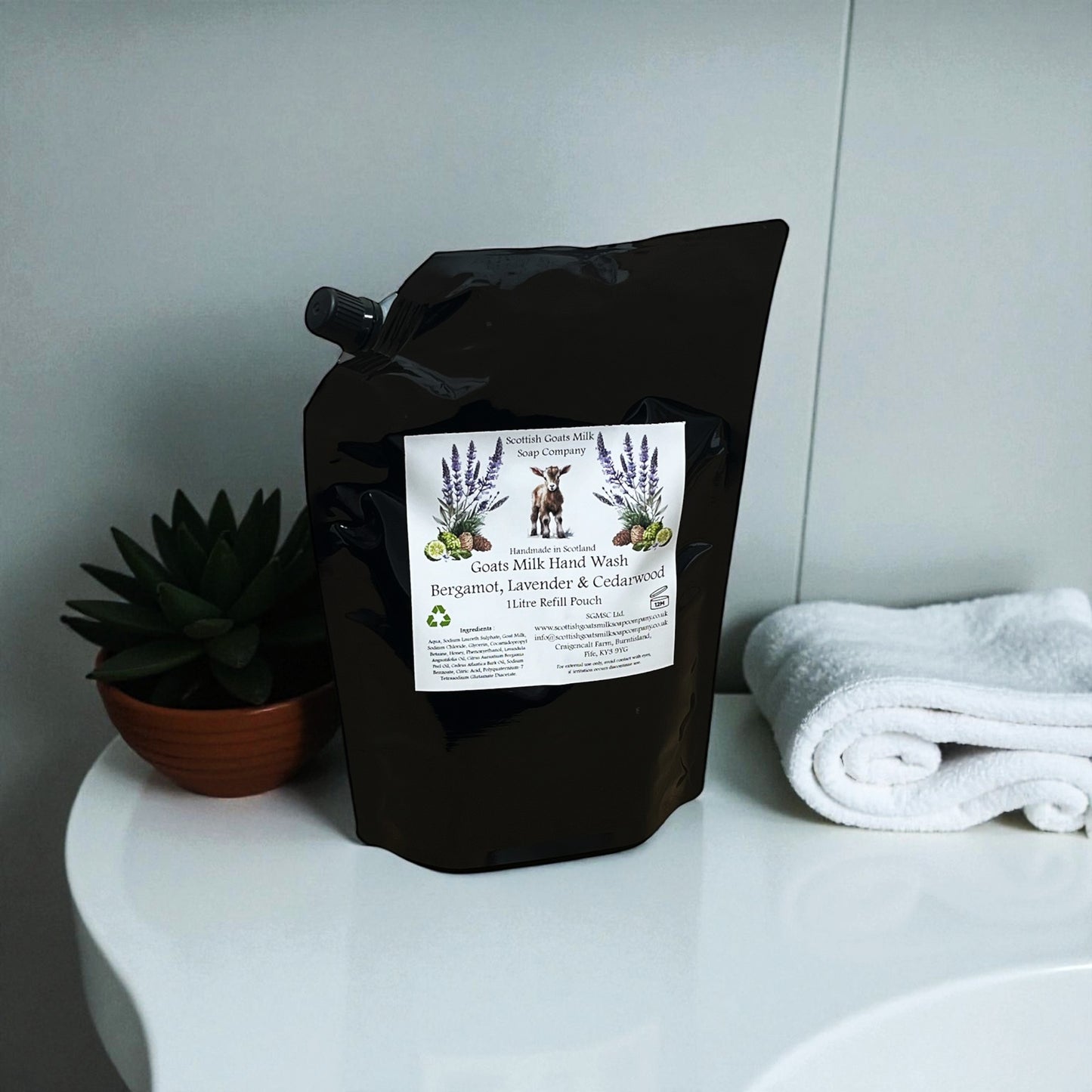 Goats Milk Hand Wash Refill Pouches - 1Ltr | 7 Scents to Choose From (Recyclable)