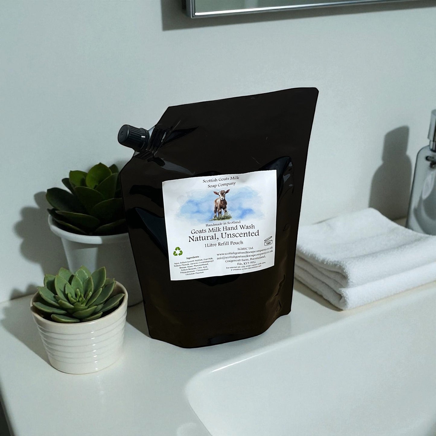 Goats Milk Hand Wash Refill Pouches - 1Ltr | 7 Scents to Choose From (Recyclable)