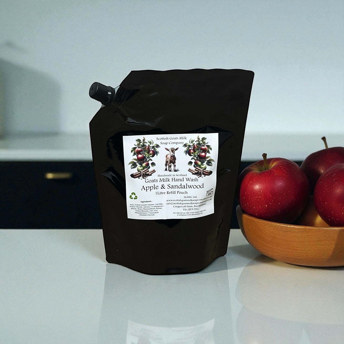 Goats Milk Hand Wash Refill Pouches - 1Ltr | 7 Scents to Choose From (Recyclable)