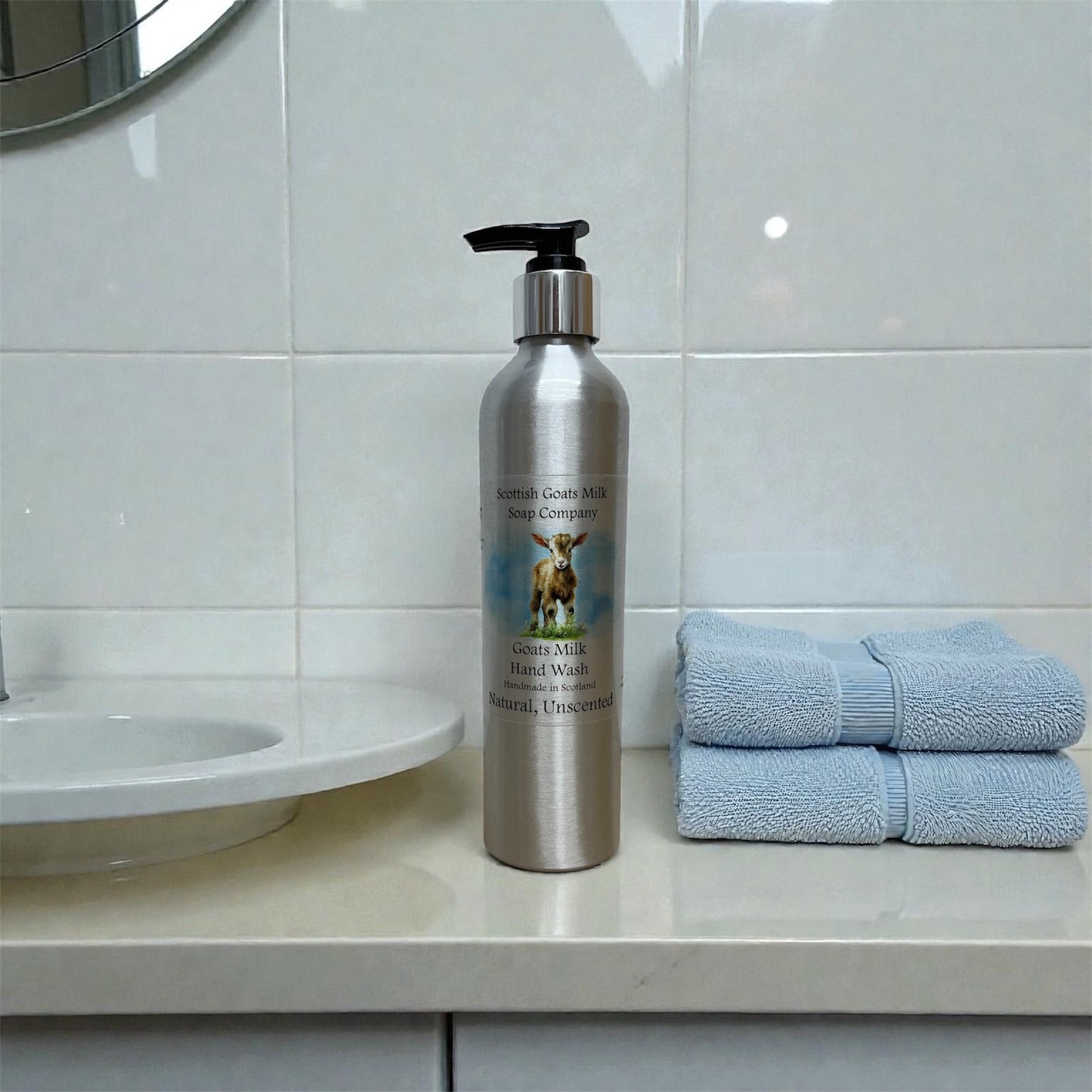 Goats Milk Hand Wash Refillable Aluminium Bottles - 300ml | The Billy Goat of the Range | 4 Scents to Choose From