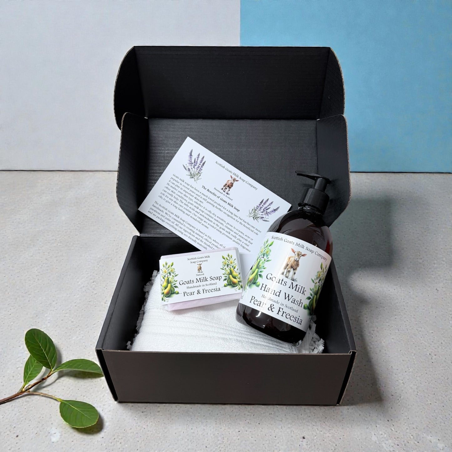 Luxury Goats Milk Hand Wash (500ml) and Soap Bar Gift Set |6 Scent Boxes to Choose From | Gift Boxed