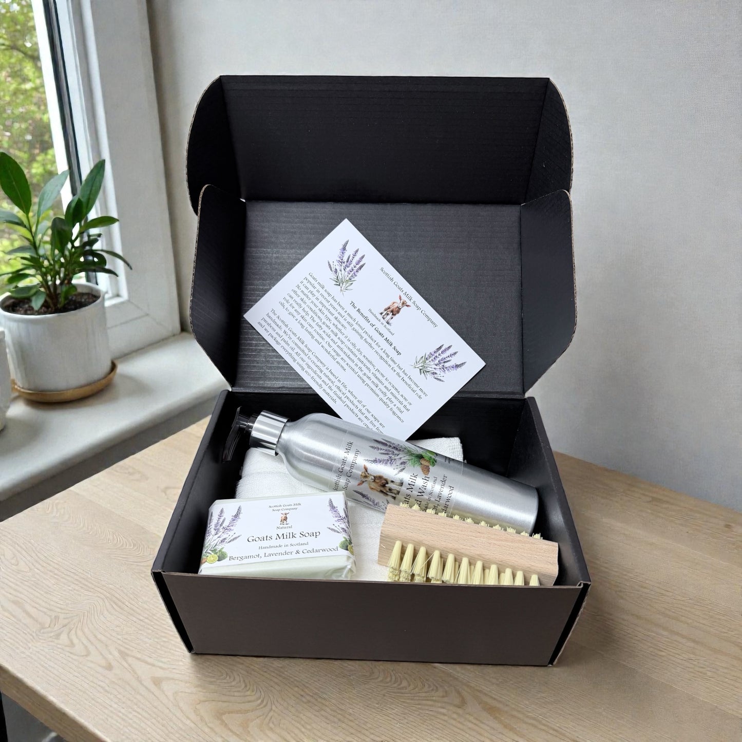 Luxury Goats Milk Hand Wash (300ml Aluminium Bottle) and Soap Bar Gift Set |4 Scent Boxes to Choose From | Gift Boxed