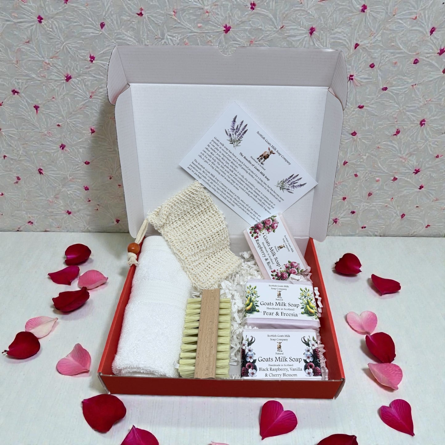 Valentines Goats Milk & Donkey Milk Soap and Self Care Gift Box | 3 Boxes to Choose From | Gift Boxed