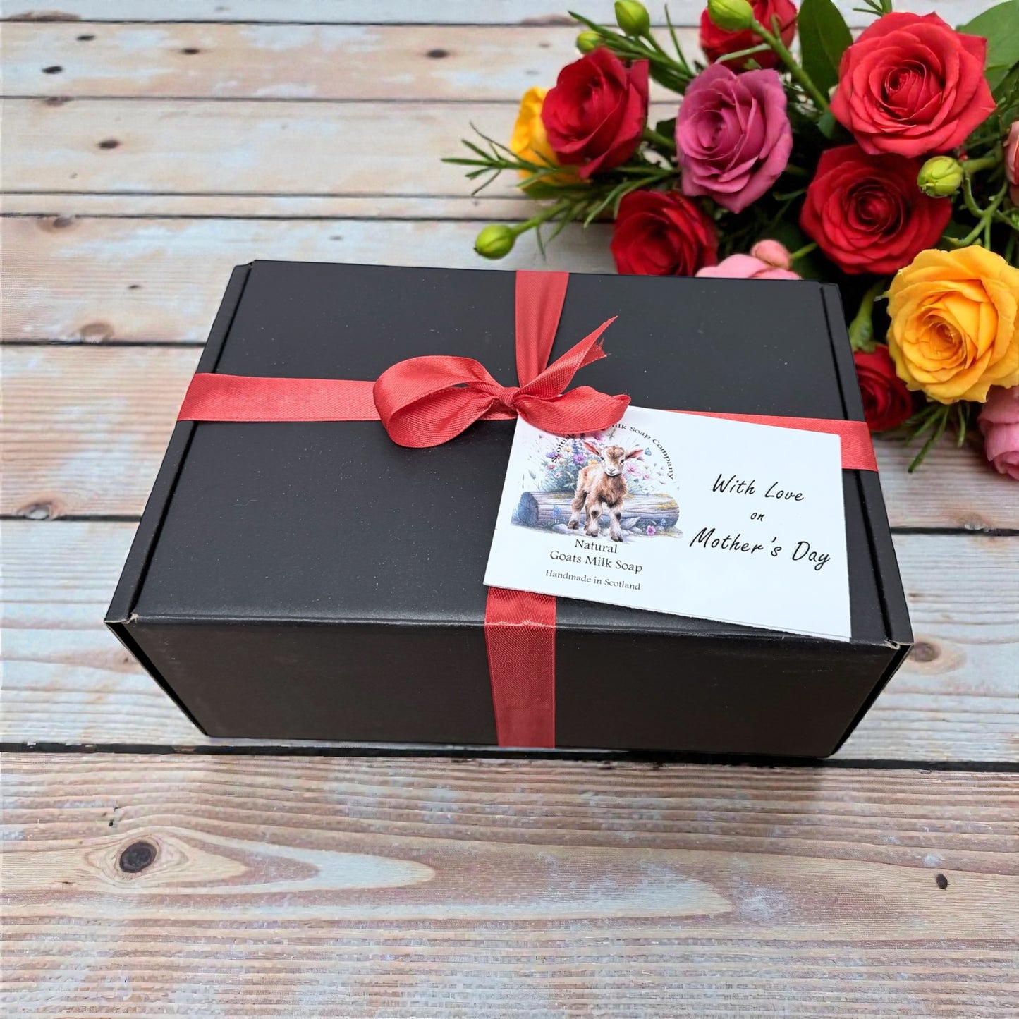 Mother's Day Luxury Goats Milk Hand Wash (300ml Aluminium Bottle) and Soap Bar Gift Set |4 Scent Boxes to Choose From | Gift Boxed