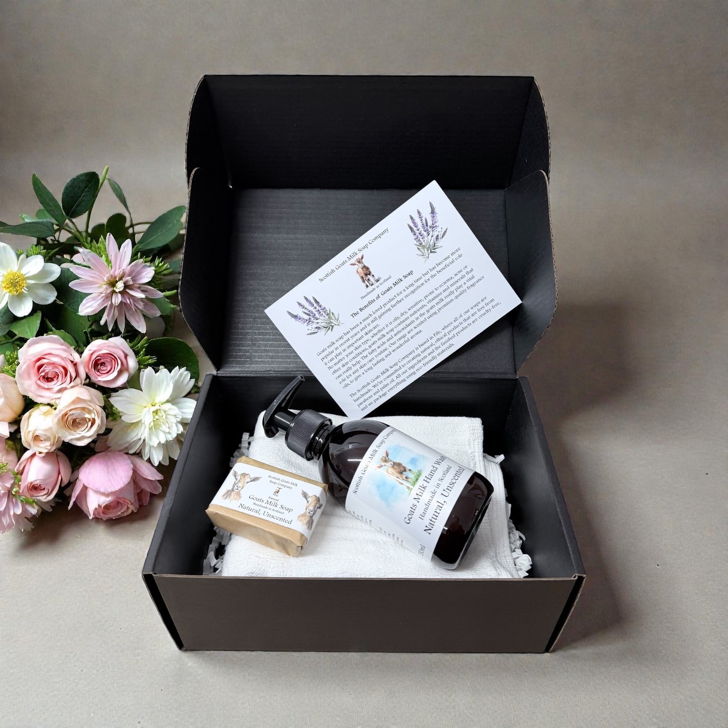 Mother's Day Luxury Goats Milk Hand Wash (250ml) and Soap Bar Gift Set | 5 Scent Boxes to Choose From | Gift Boxed