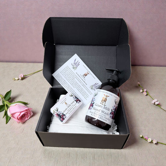 Mother's Day Luxury Goats Milk Hand Wash (500ml) and Soap Bar Gift Set |6 Scent Boxes to Choose From | Gift Boxed