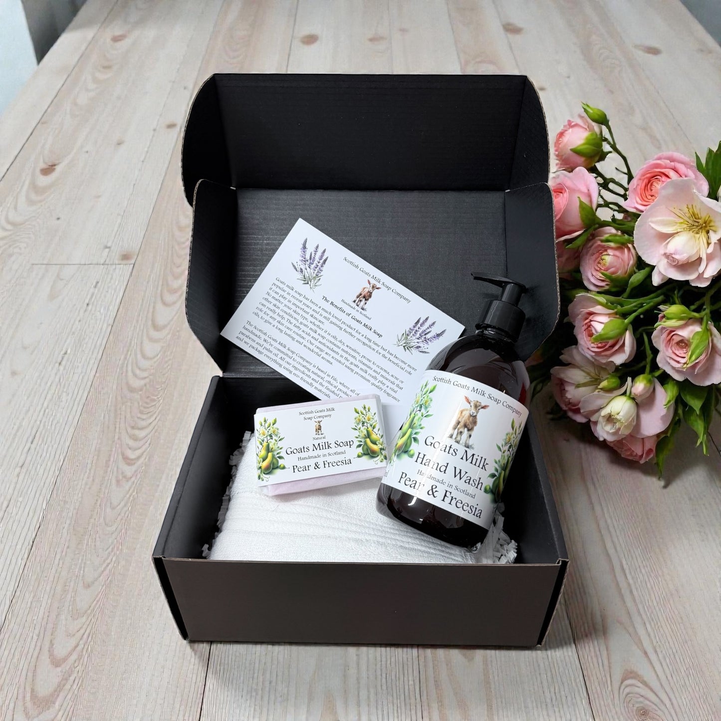 Mother's Day Luxury Goats Milk Hand Wash (500ml) and Soap Bar Gift Set |6 Scent Boxes to Choose From | Gift Boxed