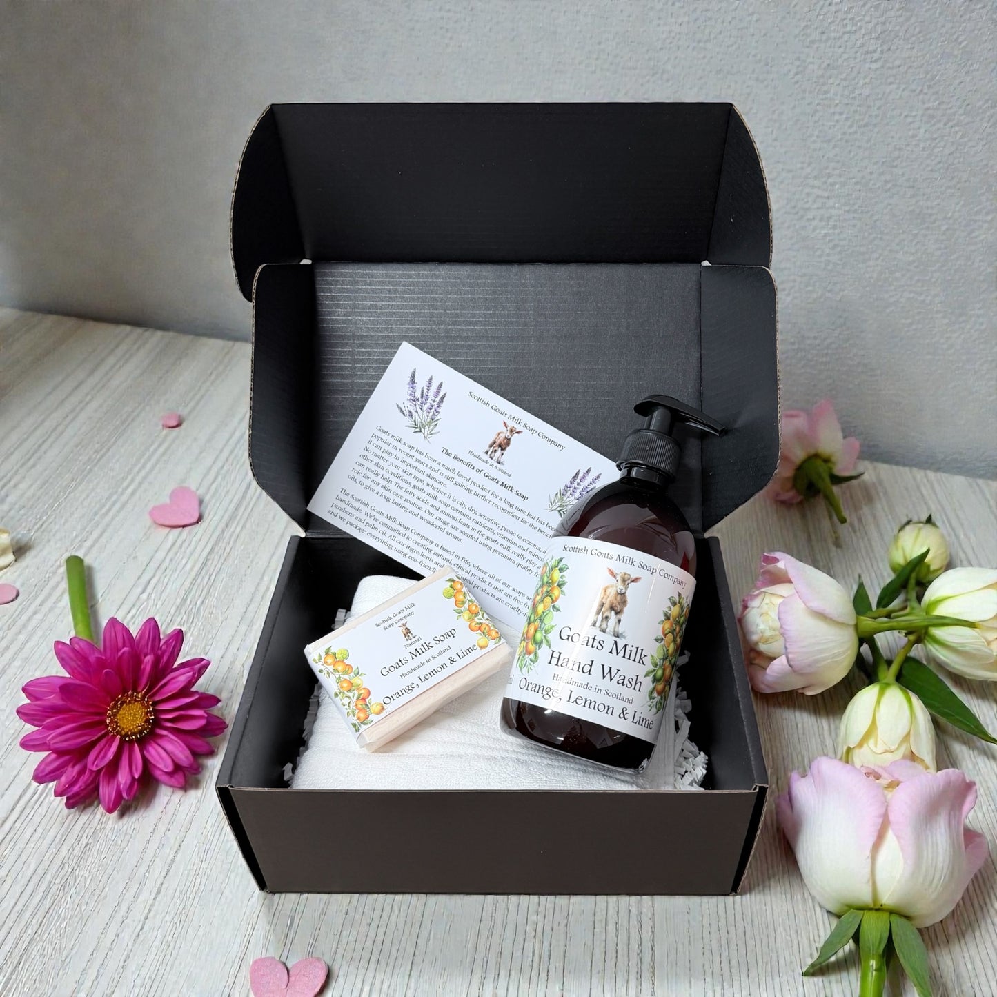 Mother's Day Luxury Goats Milk Hand Wash (500ml) and Soap Bar Gift Set |6 Scent Boxes to Choose From | Gift Boxed