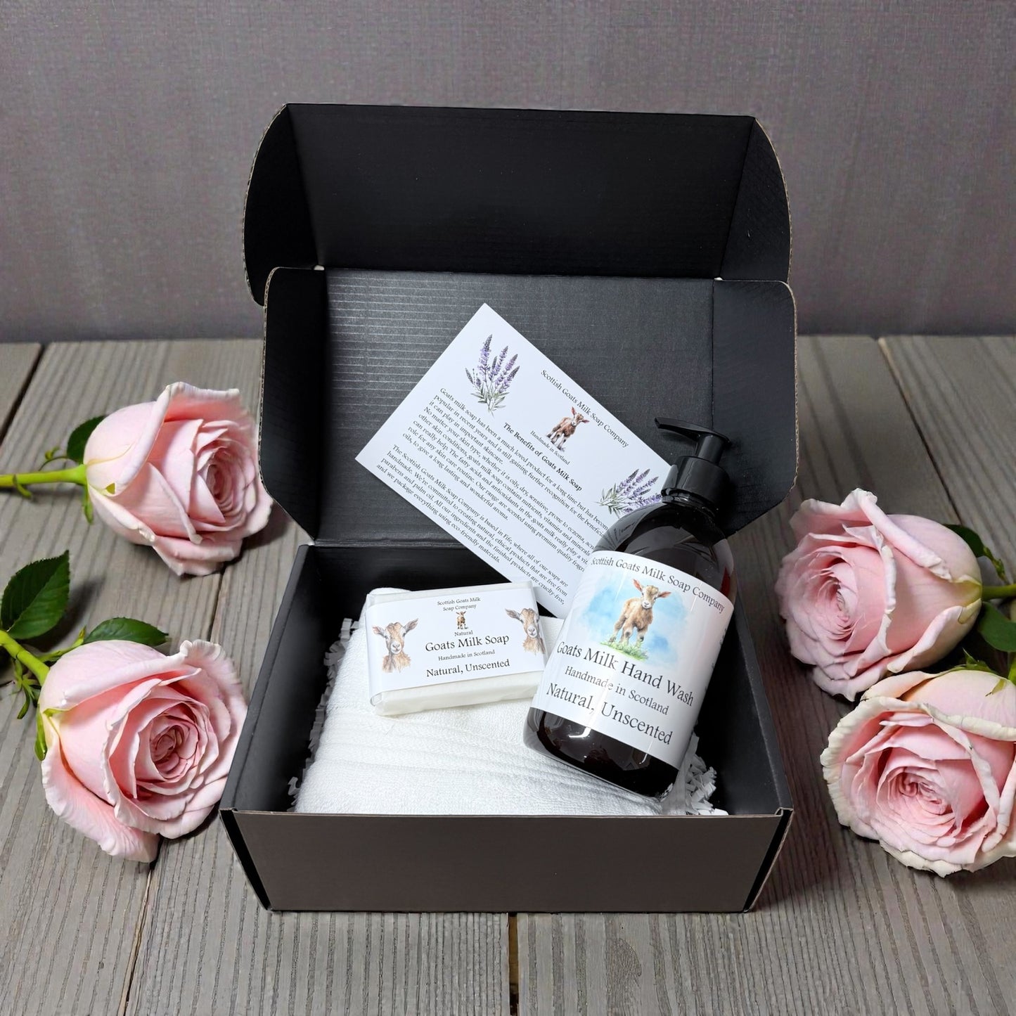 Mother's Day Luxury Goats Milk Hand Wash (500ml) and Soap Bar Gift Set |6 Scent Boxes to Choose From | Gift Boxed