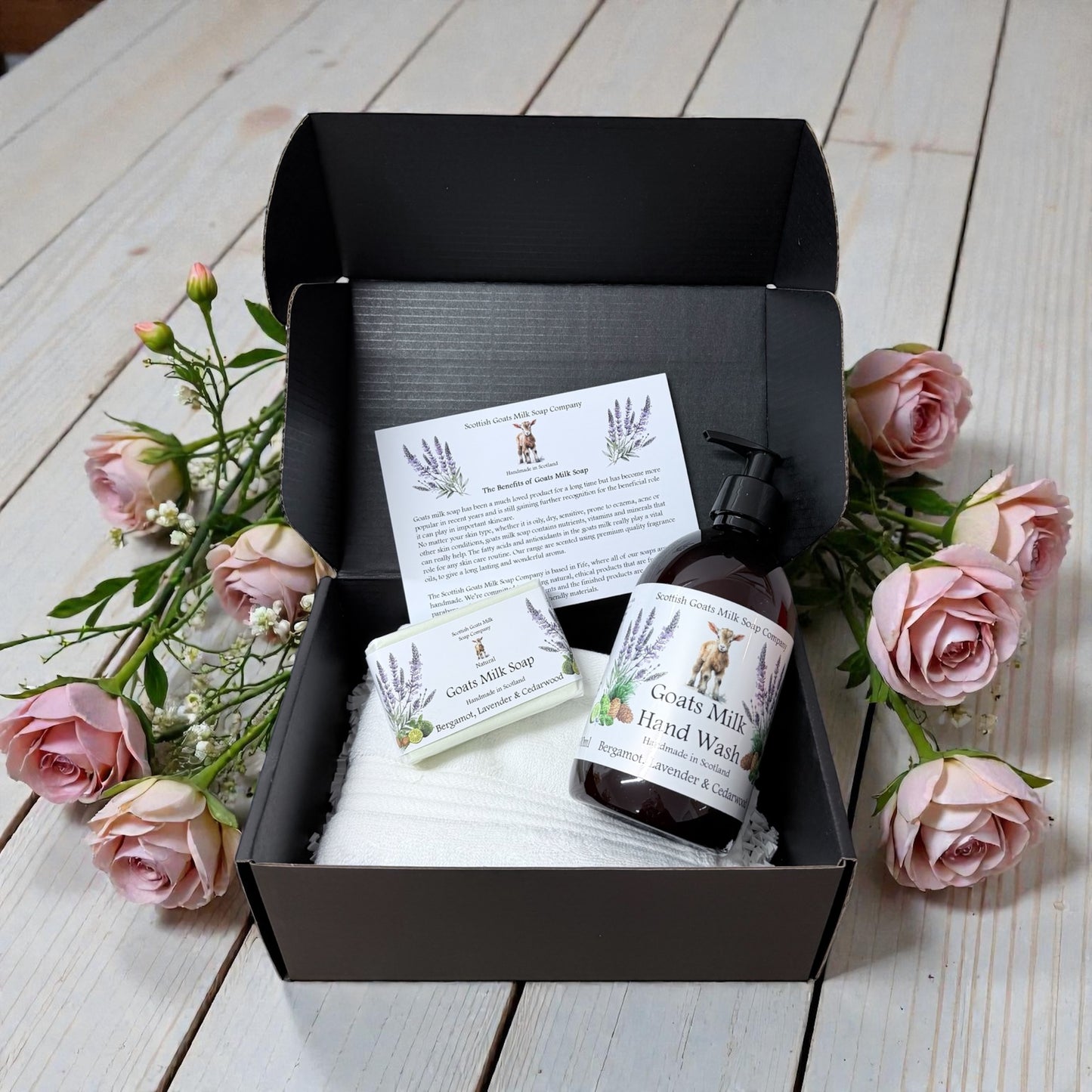 Mother's Day Luxury Goats Milk Hand Wash (500ml) and Soap Bar Gift Set |6 Scent Boxes to Choose From | Gift Boxed