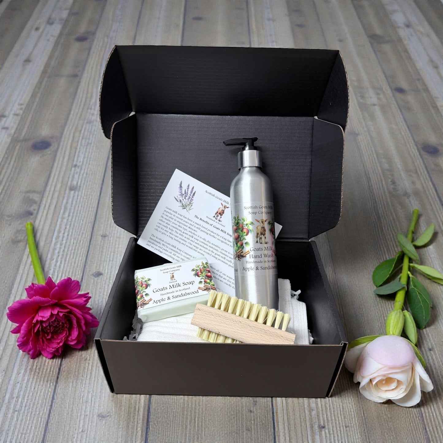 Mother's Day Luxury Goats Milk Hand Wash (300ml Aluminium Bottle) and Soap Bar Gift Set |4 Scent Boxes to Choose From | Gift Boxed