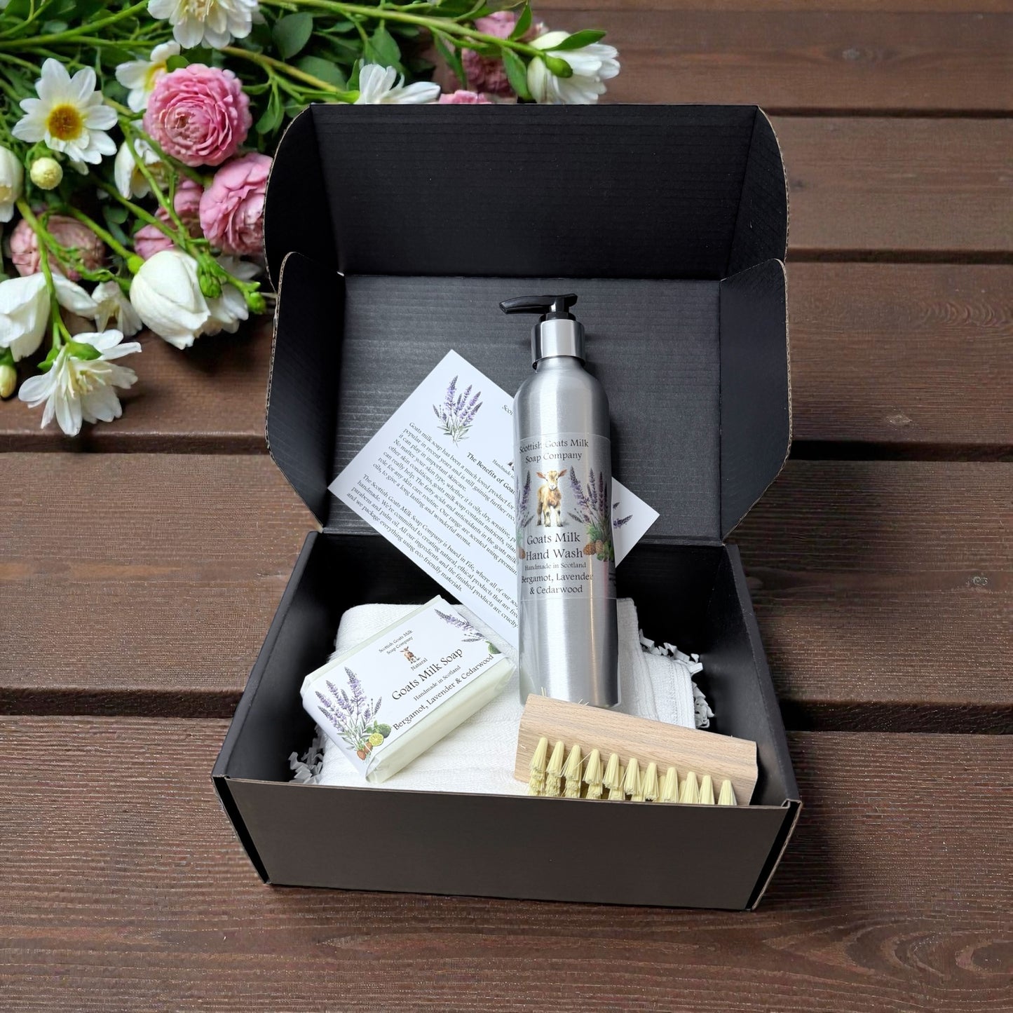 Mother's Day Luxury Goats Milk Hand Wash (300ml Aluminium Bottle) and Soap Bar Gift Set |4 Scent Boxes to Choose From | Gift Boxed