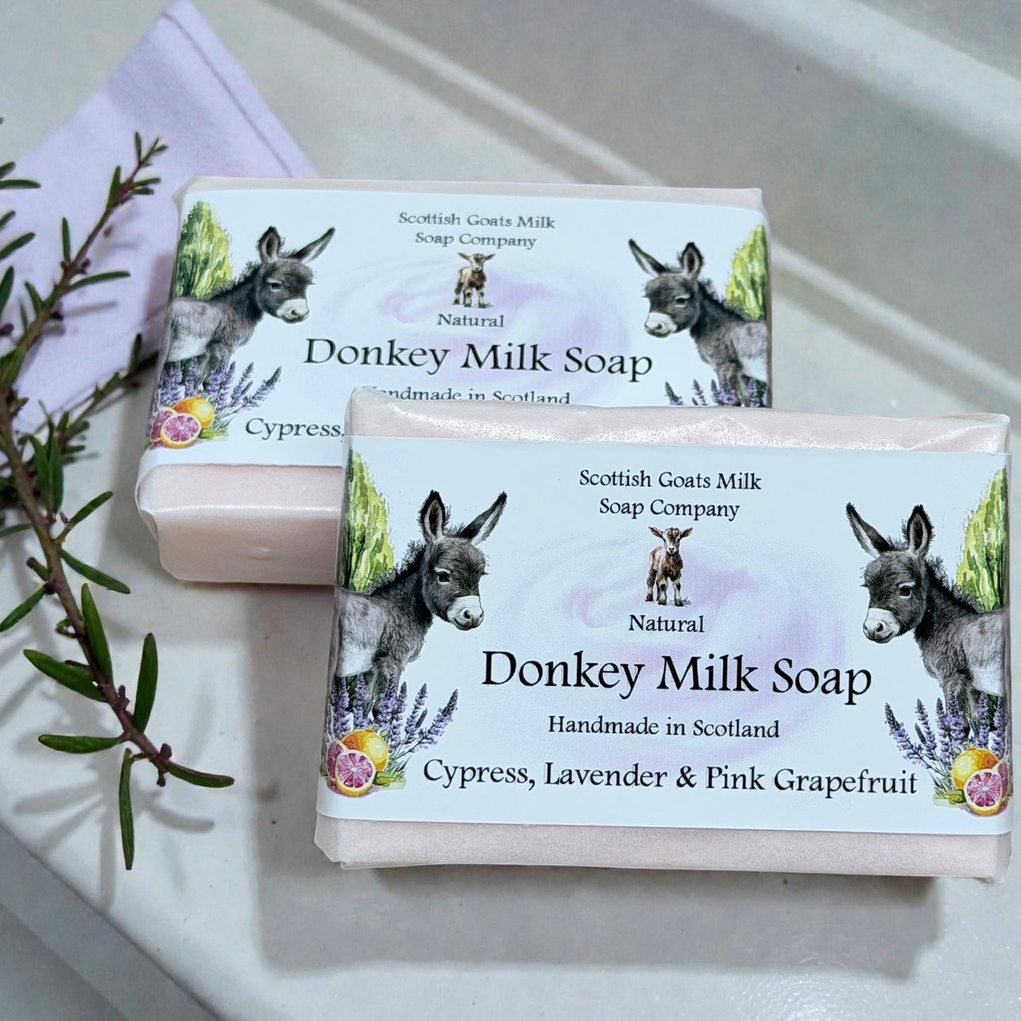 Cypress, Lavender & Pink Grapefruit Soap Bar | Handmade Donkey Milk Soap
