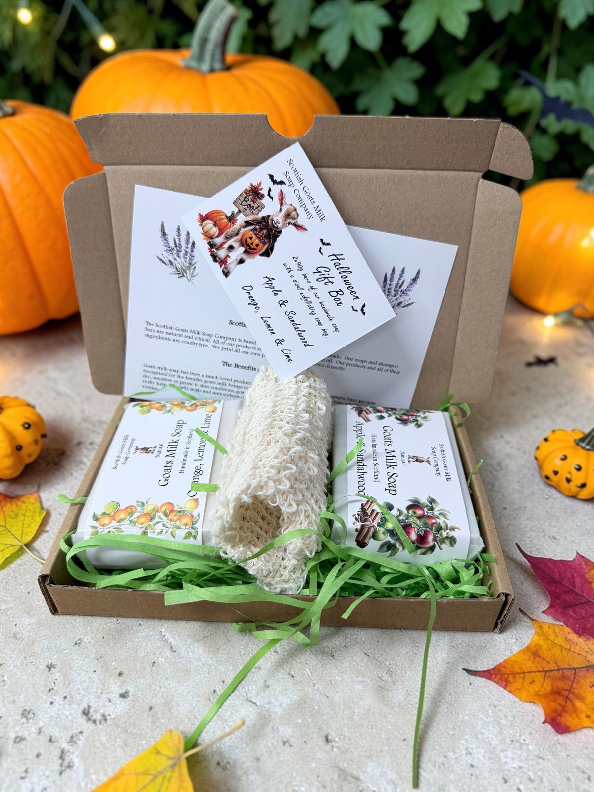 Halloween Goats Milk Soap Bar & Soap Bag Gift Set | Perfect for Spooky Season!
