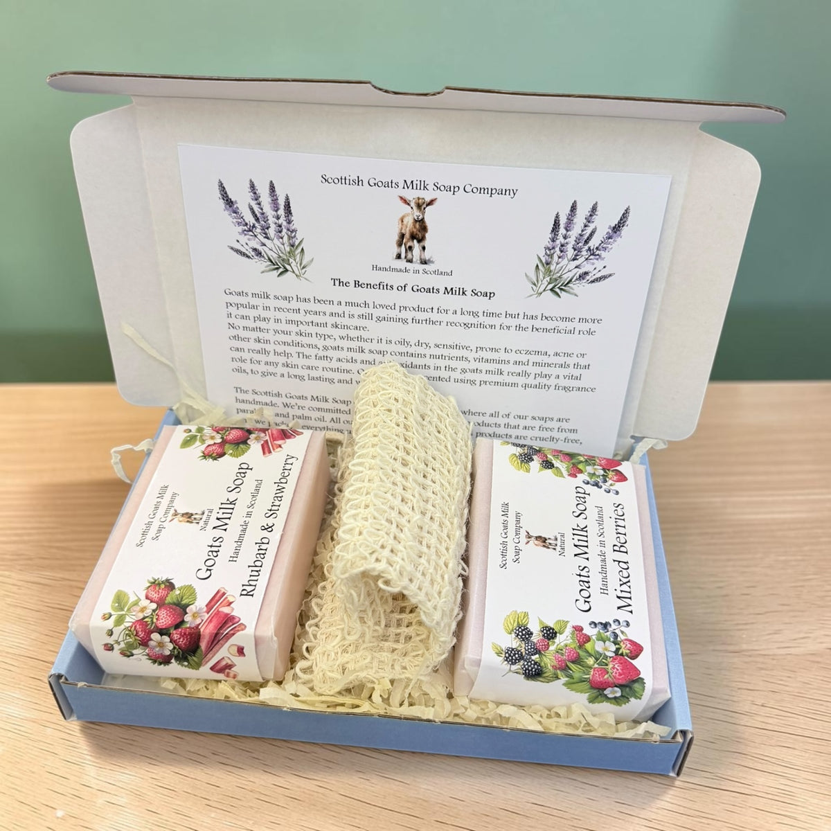Fruit & Floral Goats Milk Soap Bar & Soap Bag Gift Set | 4 Boxes to Choose From | Gift Boxed