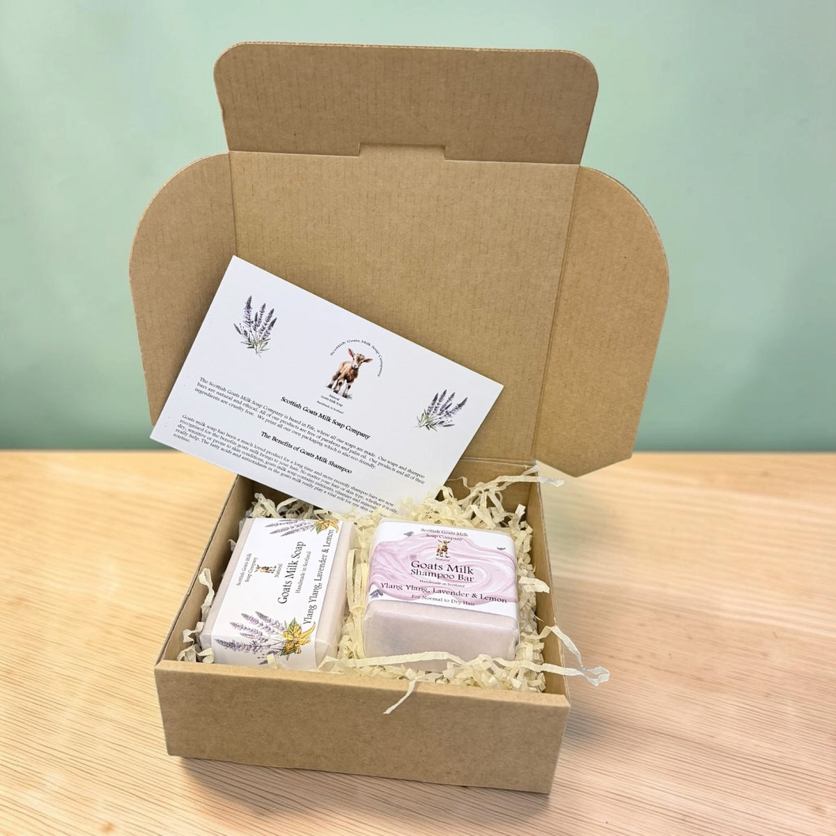 Essential Oil Goats Milk Soap & Shampoo Bar with Soap Bag Gift Set | 4 Boxes to Choose From | Gift Boxed