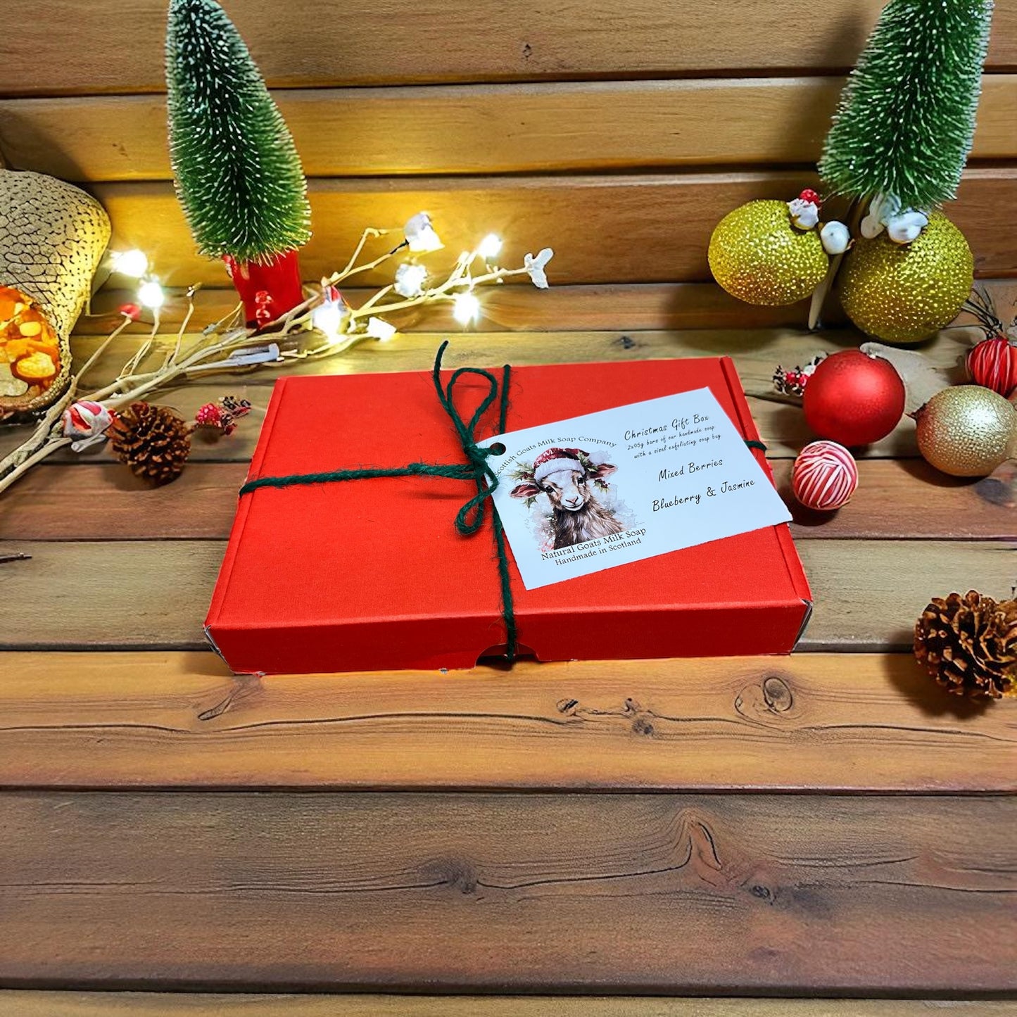 Christmas Goats Milk Soap Bar & Soap Bag Gift Set | 4 Boxes to Choose From | Gift Boxed