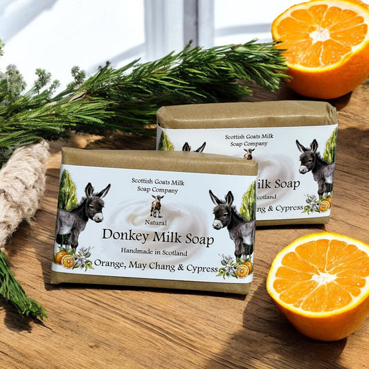Orange, May Chang & Cypress Soap Bar | Handmade Donkey Milk Soap