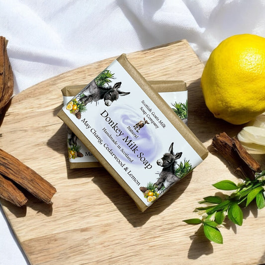 May Chang, Cedarwood & Lemon Soap Bar | Handmade Donkey Milk Soap