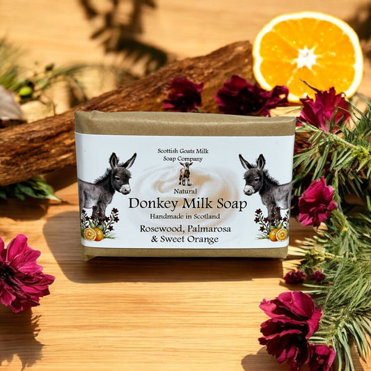 Rosewood, Palmarosa & Sweet Orange Soap Bar | Handmade Donkey Milk Soap