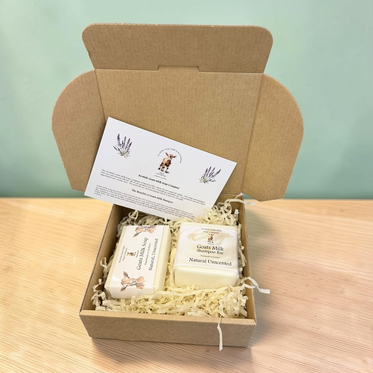 Essential Oil Goats Milk Soap & Shampoo Bar with Soap Bag Gift Set | 4 Boxes to Choose From | Gift Boxed